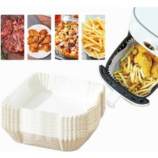 Air Fryer Pişirme Kağıdı Beyaz Özel Ürün 50 Adet Kaliteli Pişirme Kağıdı