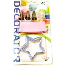 Krema Sıkma Torbası,duy Seti ve Kurabiye Kalıbı 3lü Set