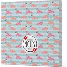 Flamingo 1 - Çizgisiz Yan Boyamalı Defter