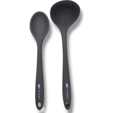 2'li Silikon Set  1 Adet Kepçe 1 Adet Silikon Kaşık(27.5cm)