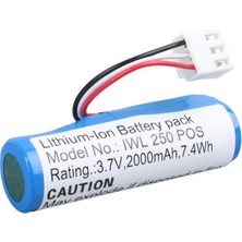 IWL250 3.7 Volt 2000MAH 18650 Lityum Lı-Ion Pos Cihazı Terminal Pili (12X7MM Pin Soketli)