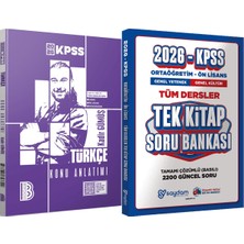 2026 Kpss Türkçe Konu Anlatımı - Ortaöğretim Ön Lisans Tek Kitap Soru