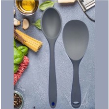 2'li Yanmaz Yapışmaz Silikon Uzun KAŞIK(28CM) ve Kısa KAŞIK(22CM)