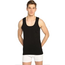 3' Lü Tutku Erkek Penye Siyah Atlet  0101