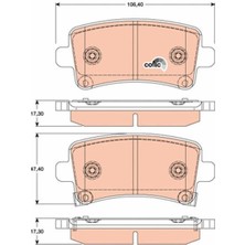 Trw GDB1784 - Arka Fren Balatası Insıgnıa A 08 17 Saab 9.5 10 Malıbu 2.0d 2.4 12 16 Inç Jant
