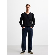 LTB TEMESE Erkek Uzun Kol V Yaka T-Shirt