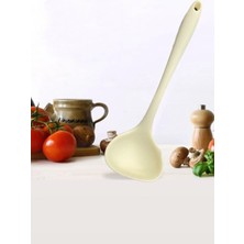 Yanmaz Yapışmaz Silikon Kepçe Krem Renk