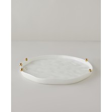 Golden Gleam Porselen Supla 34 cm Beyaz-Gold