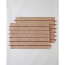 Fringe Jüt 2'li Amerikan Servis 30X45 cm Pembe