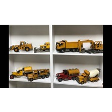 Dekoratif Metal Iş Makineleri, Iş Arabaları Inşaat Arabaları 8'li Set,