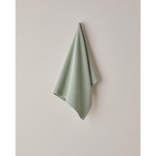 English Home Stripe Pamuk Yüz Havlusu 50x70 cm Haki