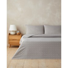English Home Geomora Kolay Ütülenir Tek Kişilik Çarşaflı Nevresim Takımı 160x220 cm Vizon