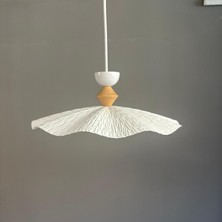 Teyra Beyaz Tekli Avize Q Şapka Başlık Sarkıt Lamba Restoran Salon Aydınlatma