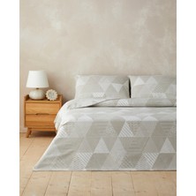 English Home Trio Patch Kolay Ütülenir Tek Kişilik Çarşaflı Nevresim Takımı 160x220 cm Bej