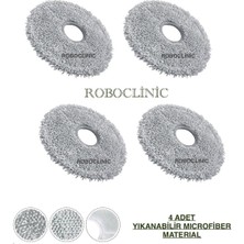 Roboclinic Dreame Bot L10S Ultra Robot Süpürge Uyumlu Yedek Mop 4 Adet