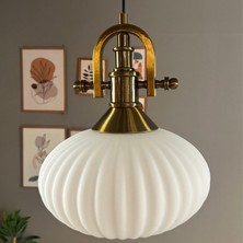 Elegant Cam Tekli Bal Rengi Avize Eskitme Gemici Başlık Sarkıt Lamba Restoran Salon Aydınlatma