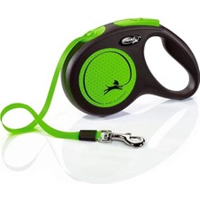 Flexi New Neon M Beden Yeşil 5mt Şerit Tasma