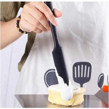 Isıya Dayanıklı Silikon Pasta Spatulası Siyah