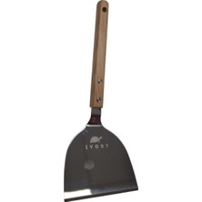 Kaliteli Çelik Bambu Saplı Large Pasta Spatulası-Tatlı Spatulası