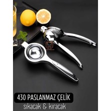 De Luxe Saf Çelik Limon Narenciye Sıkacağı Paslanmaz Çelik Şık Tasarım