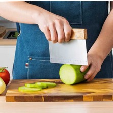 Bambu Saplı Hamur Şekillendirici Kazıyıcı Paslanmaz Çelik 15 cm Ölçülü Simetrik Kesici