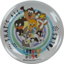 Sert Plastikten Looney Tunes Baskılı Çukur Tabak 1 Adet