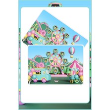 Amerikan Servisi 2'li Lunapark Temalı Çocuk Amerikan Servis Yemek Altlığı