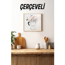 Ahşap Çerçeveli Mdf Kare Tek Tablo (Kendi Tablo Setinizi Oluşturacağınız Liste) MUTFAK03 23 x 23 Çerçeveli TX1191