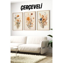 Ahşap Çerçeveli Mdf Tablo Seti Salon ve Oturma Odası Için ÇT3087 23 x 32