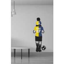 Baba Evlat Aynı Renkler 'gönül Verilen Renkler' Mdf Forma Tablo Sarı Lacivert 165 x 50