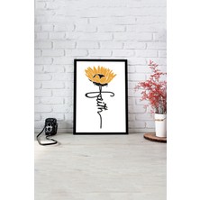 Notpa Tek Tablo Çerçeve Görünümlü Ahşap Duvar Tablosu A4 21 x 29.7 A4-10