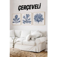 Ahşap Çerçeveli Mdf Kare Tablo Seti Salon ve Oturma Odası Için KR4022 23 x 23