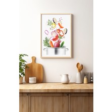 Ahşap Çerçeveli Mdf Tek Tablo Mutfak Dekoru Tablo (Kendi Tablo Setinizi Oluşturacağınız Liste) 23 x 32 Çerçeveli 1049