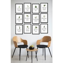 Dekorize Mdf Tablo Seti 12 Parça - Salon Oturma Odası Için Duvar Dekoru Çerçeve Görünümlü Onk 1002 13 x 17