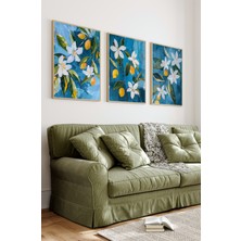 Ahşap Çerçeveli Mdf Tablo Seti Matisse, Bohem, Kusama Salon ve Oturma Odası Için ÇT3072 23 x 32