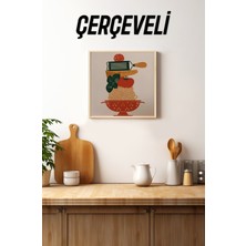 Ahşap Çerçeveli Mdf Kare Tek Tablo (Kendi Tablo Setinizi Oluşturacağınız Liste) MUTFAK03 23 x 23 Çerçeveli TX1185