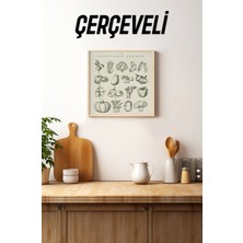 Ahşap Çerçeveli Mdf Kare Tek Tablo (Kendi Tablo Setinizi Oluşturacağınız Liste) MUTFAK02 32 x 32 Çerçeveli TX1176