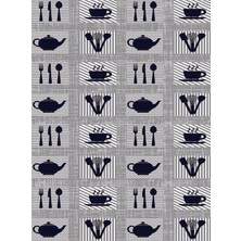 Bazaar Forum Pamuk Taban Dijital Baskı Kaymaz Tüy Dökmeyen Makinada Yıkanabilir Salon Halısı Mutfak Halısı