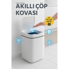 Akıllı Çöp Kovası, Büyük Boy 20 Litre, Uv Işık ve Sensörlü, Haraket Algılayan, Sessiz Kapak