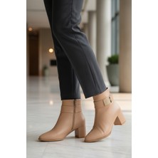 Nude Cilt Fermuarlı Kadın Bot Dar Kalıp 262326 Z