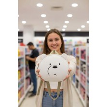 We Bare Bears Lisanslı Yuvarlak Sırt Çantası - Kutup Ayısı 20 cm