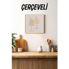 Ahşap Çerçeveli Mdf Kare Tek Tablo (Kendi Tablo Setinizi Oluşturacağınız Liste) MUTFAK04 23 x 23 Çerçeveli TX1113