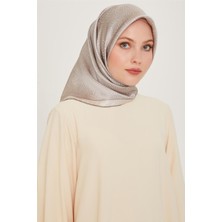 Armine Klasik Desenli Twill Saf Ipek Eşarp 9246D 02