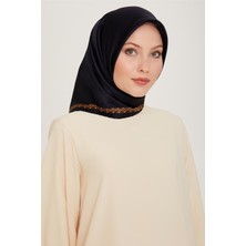Armine Klasik Desenli Twill Saf Ipek Eşarp 9260D 09