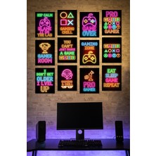 Dekorize Mdf Tablo Seti 12 Parça 3 mm - Gamer Oyuncu Pc Duvar Dekoru GM001 13 x 17