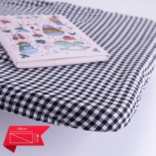 10LU Lastikli Okul Sıra Örtüsü ve 1 Adet Öğretmen Masa Örtüsü (Pamukludur), Siyah