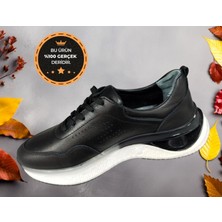 Daniel Ruffo AR-324.01 Siyah Hakiki Deri Rahat Erkek Casual Ayakkabı