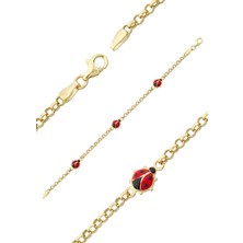 Mineli Uğur Böceği Zincir Çocuk Bileklik