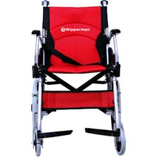 206 Kırmızı Refakatçi Tipi Tekerlekli Sandalye | Katlanabilir ve Frenli Sistem
