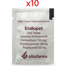 Albafarma Endopett Kedi Köpek Için Iç Przt Tablet X10 Adet